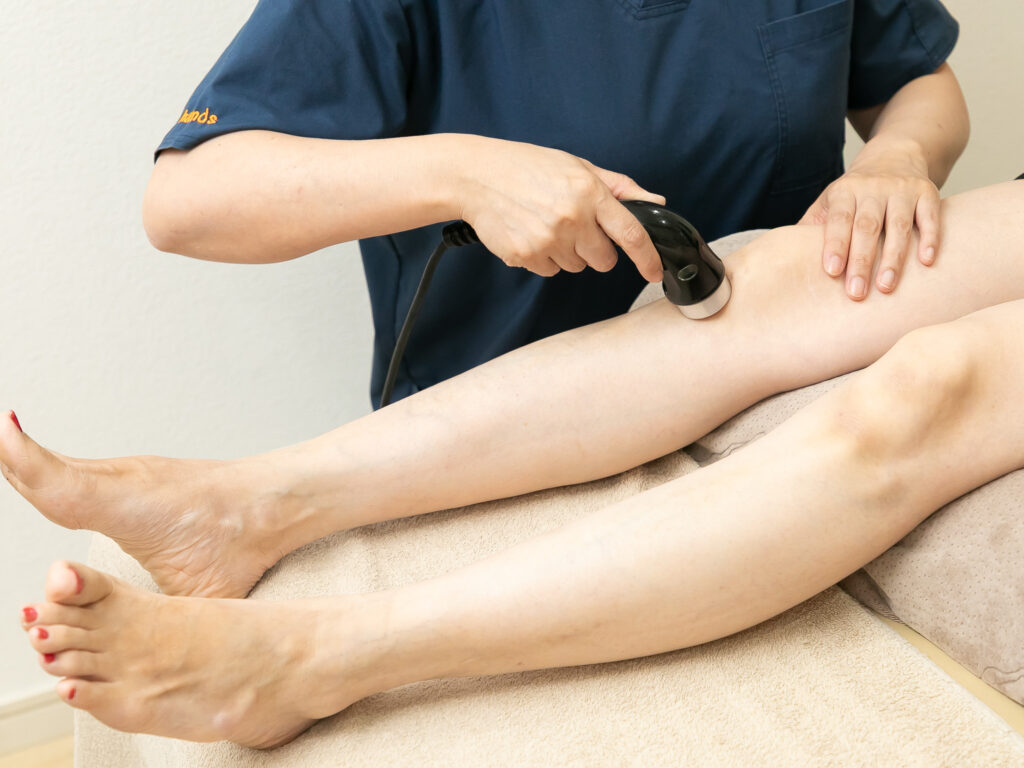 オスグット病ハイボルテージ施術